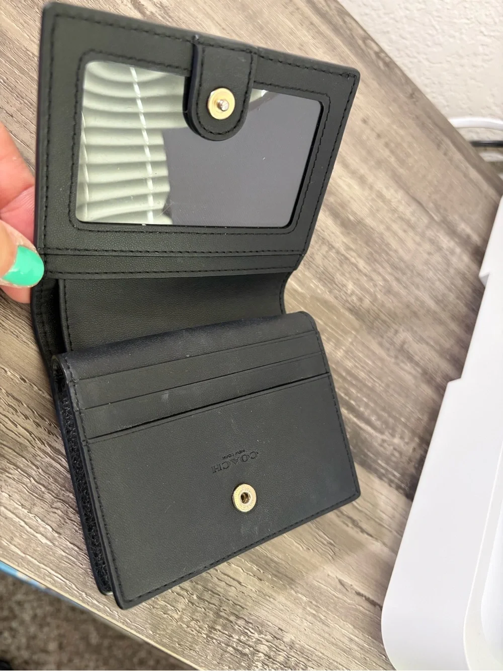 Coach Black Pebbled Leather Mini Backpack with Matching Wallet